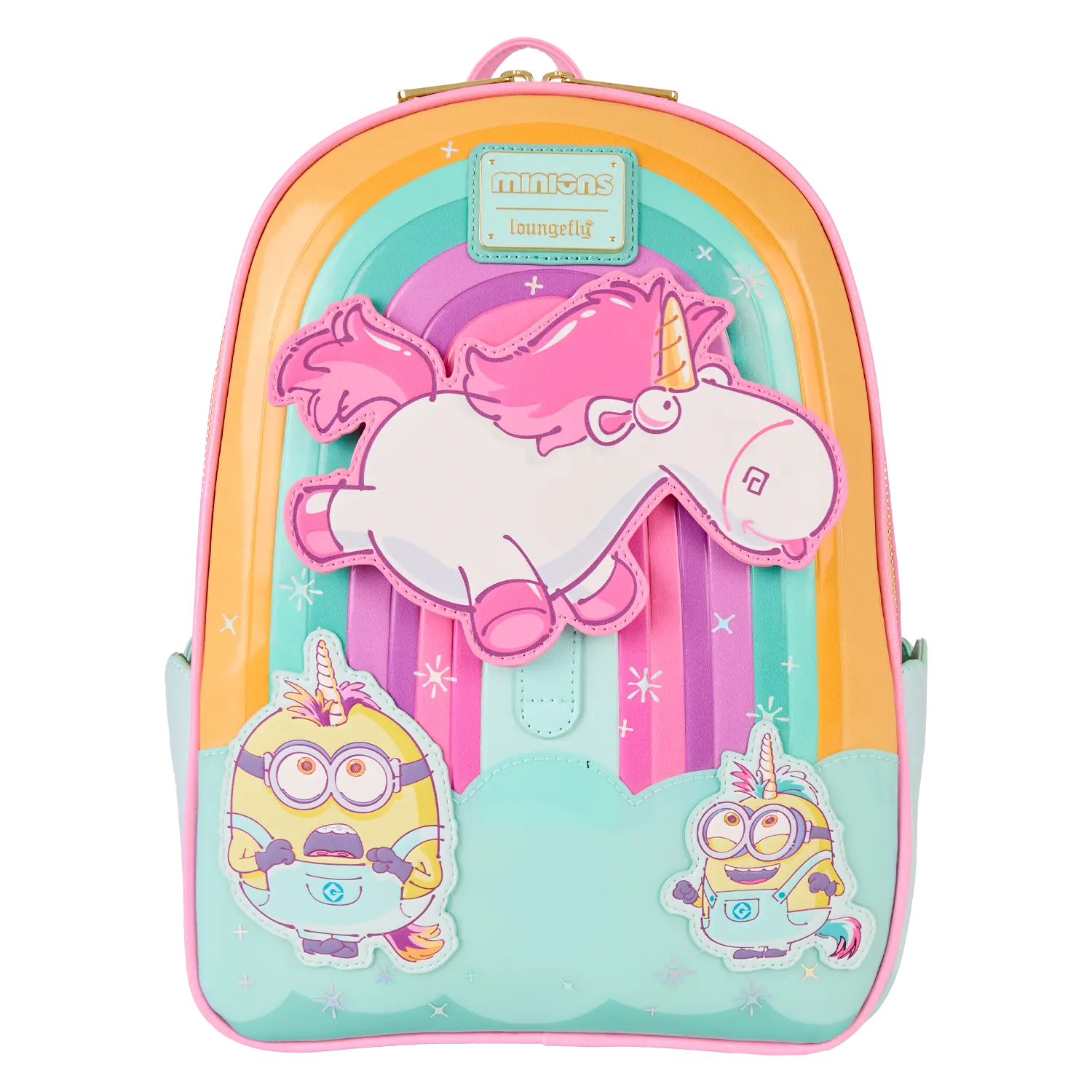 Minions Fluffy Unicorn Rainbow Mini Backpack