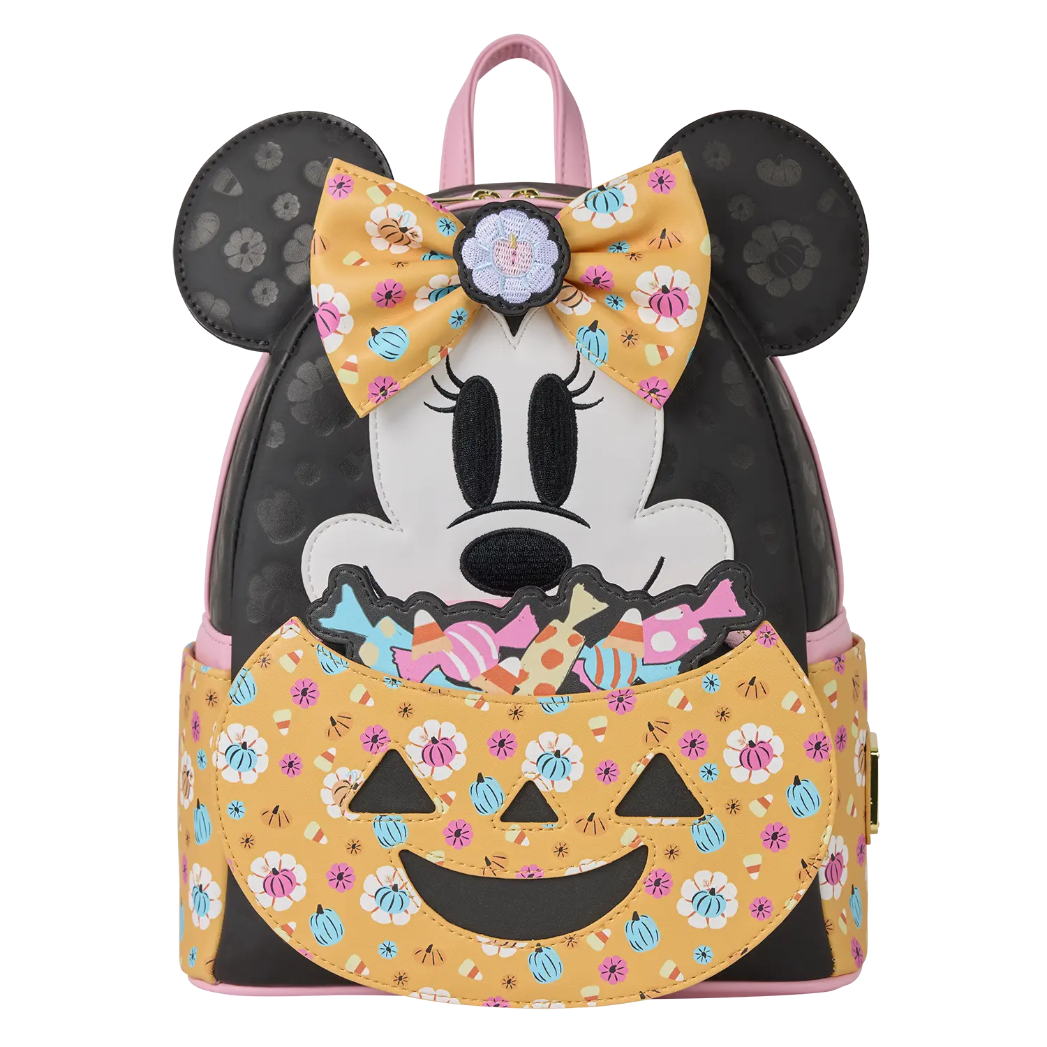 Minnie Mouse Cosplay Floral Pumpkin Glow Mini Backpack