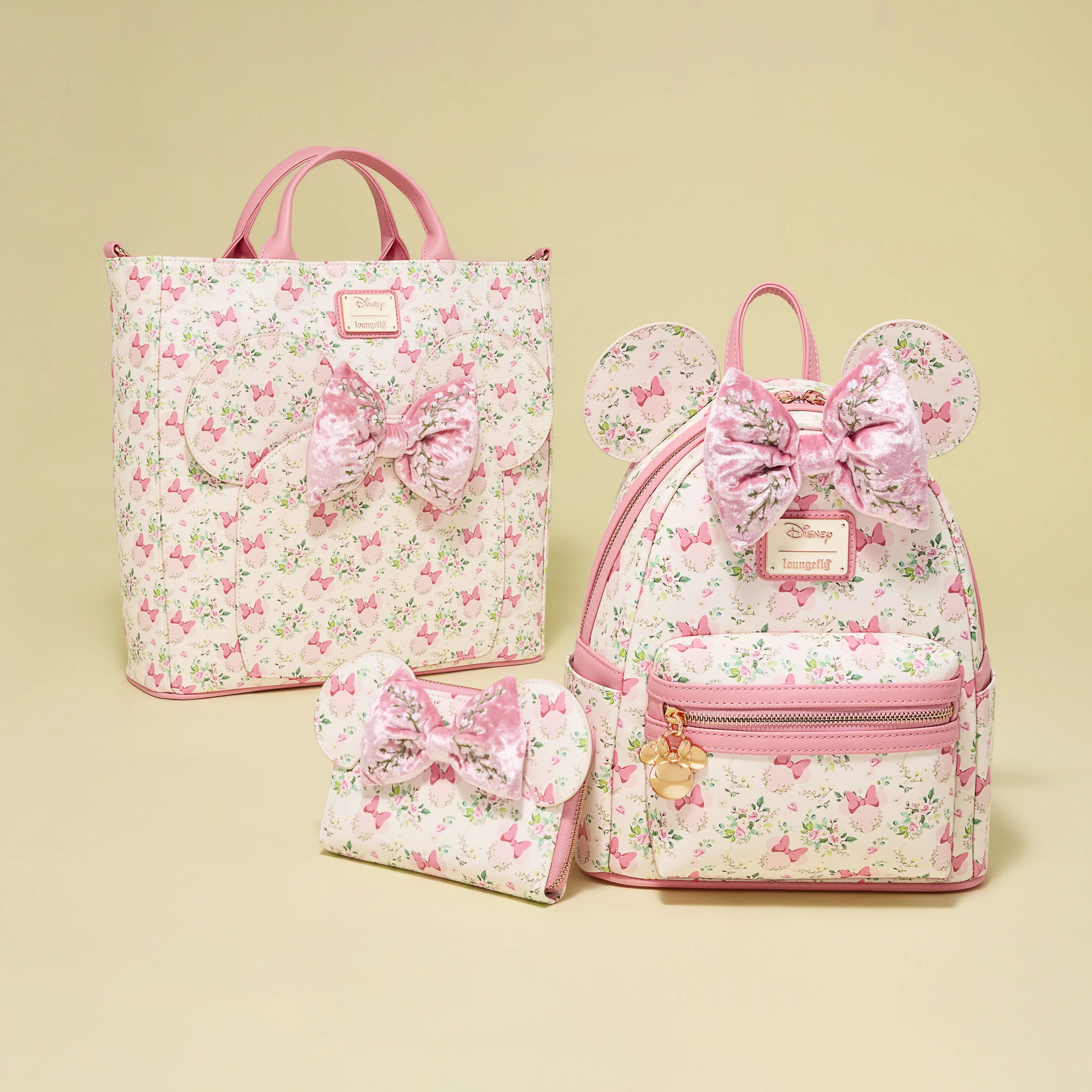 Minnie Mouse Floral All-Over Print Convertible Backpack & Tote Crossbody Bag - Image 4